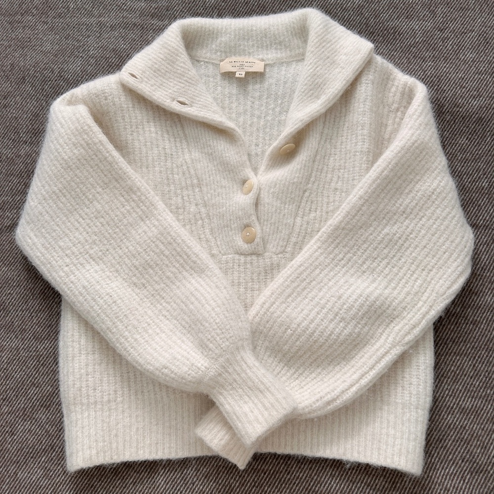 Sezane Button Up Sweater